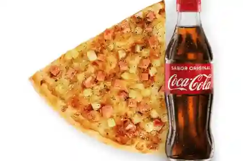 1 Slices Pizza con Coca Cola
