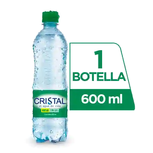 Agua Cristal 600 Ml Con Gas