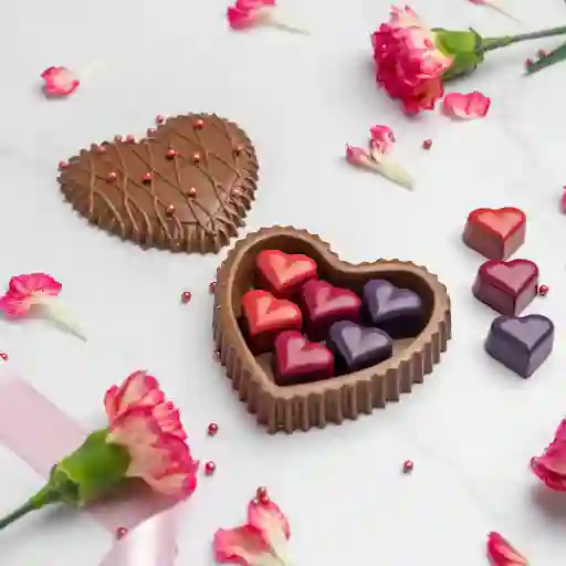 Cofre De Chocolate En Forma De Corazón