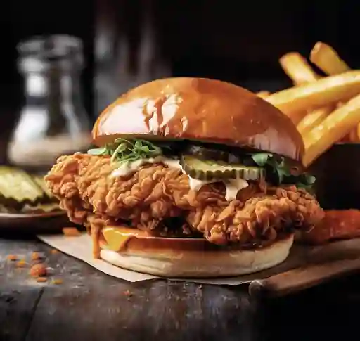 Famous Chicken Burger Combo