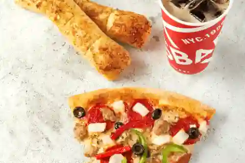 Slice, 2 Breadsticks Coca Cola