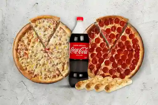Pizza M, 4 Breadsticks Y Coca Cola