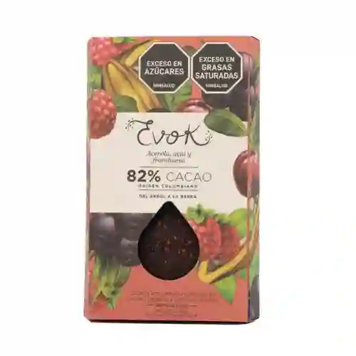 Choc Barra 82% Nibs,acer,acaí,fra 100g