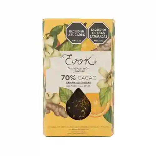 Choc Barra B 70% Naranja,jengb,vlla 100g