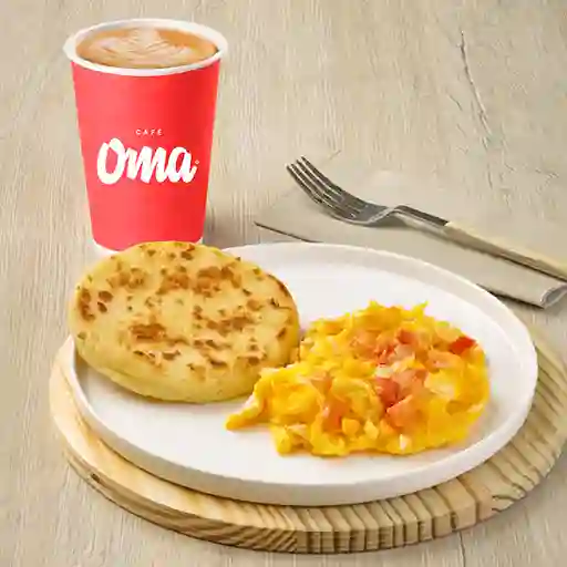 Combo Desayuno Huevos Con Arepa + Bebida