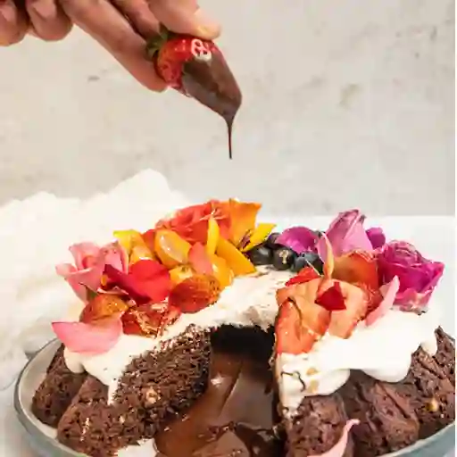 Volcan De Chocolate Y Frutas Casero