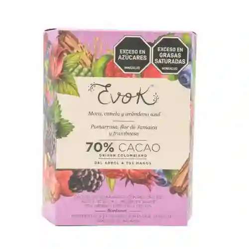 Choc Bbon 70% Mora, Pomarrosa 10unx5g