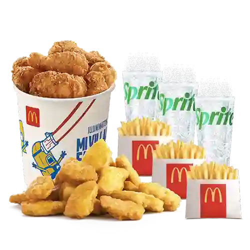 Bucket 6 Piezas De Pollo + 20 Chicken Mcnuggets + Bebidas