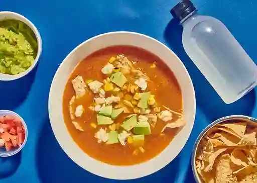 Sopa Mexicana Y Bebida