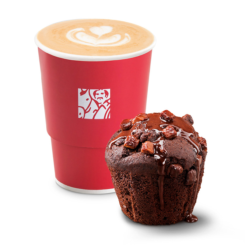 Cappuccino 175ml+muffin Volcán Chocolate