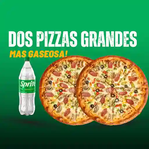 Combo 2 Pizzas Grandes Mas Gaseosa