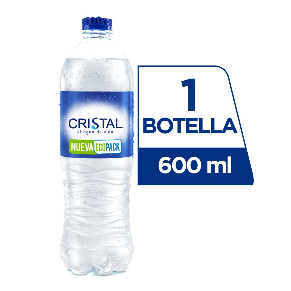 Agua Cristal Con Gas 600 Ml