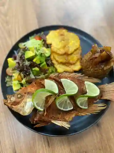 Mojarra Frita Con Arroz Con Coco