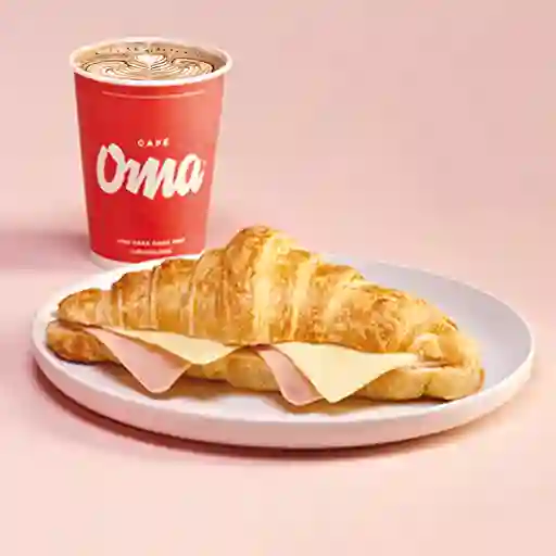 Croissant Jamón Y Queso + Bebida