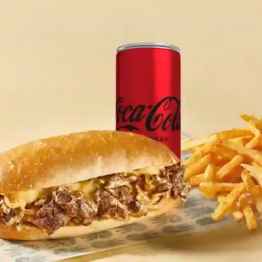 Philly Sandwich + Papas + Coca Cola Zero