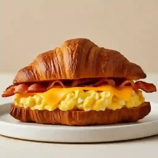 Croissant De Huevo, Tocineta Y Queso