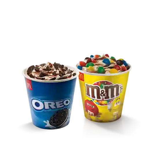 Mcflurry Oreo + Mcflurry M&m