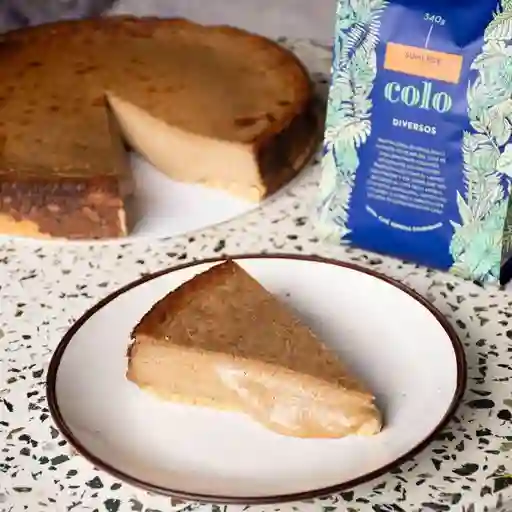 Porcion Tarta De Queso Sabor A Cafe
