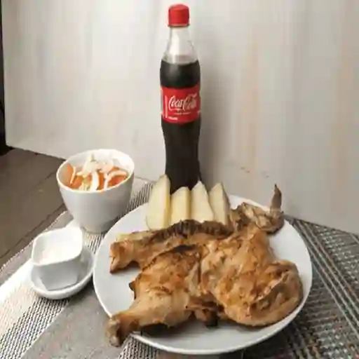 Medio Pollo Asado + Bebida