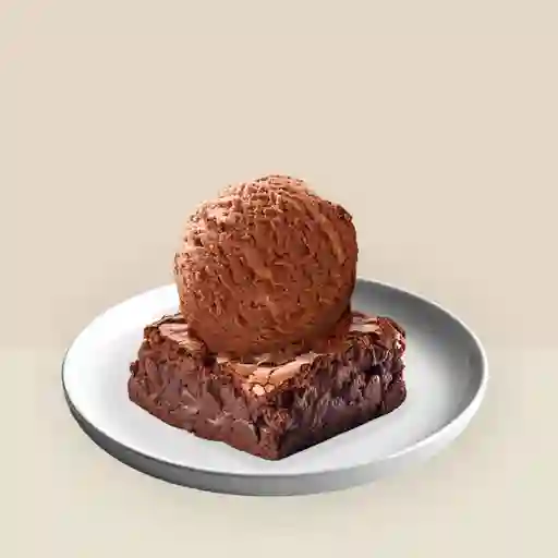 Brownie Con Helado De Chocolate