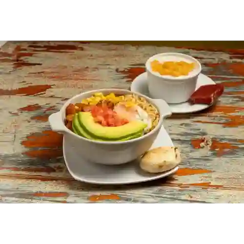Combo Cazuela Vegetariana + Mazamorra
