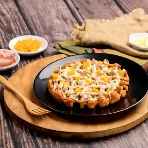 Waffle Pizza Hawaiano