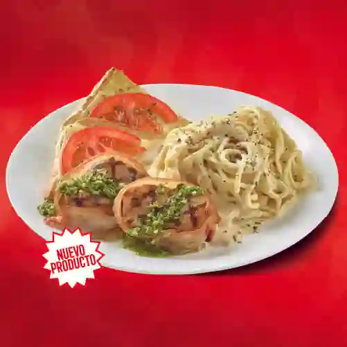 Solomito De Cerdo Con Spaghettis