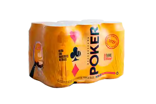 Cerveza Poker 330 Ml Lata Sixpack