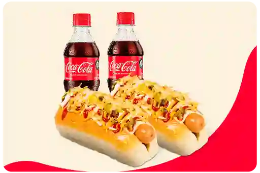 2 Perros Altoque + 2 Gaseosas 400ml
