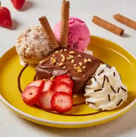 Brownie Con Helado