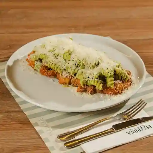 Fusilli Pesto Chicken Parm