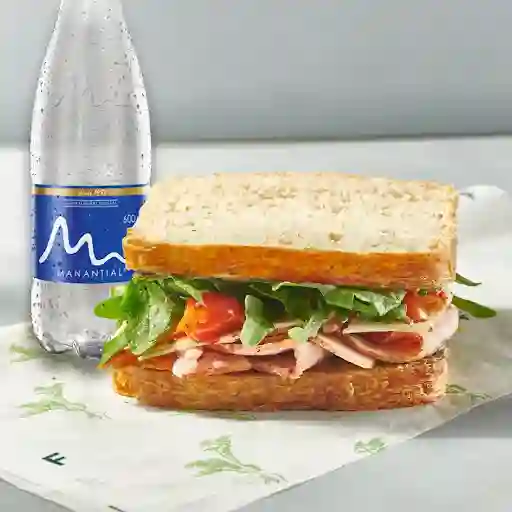 Sándwich De Pastrami Pavo + Agua