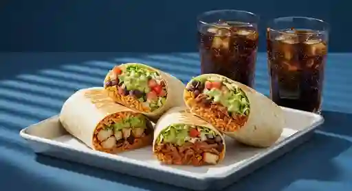 Burritos Para 2 + Bebidas.
