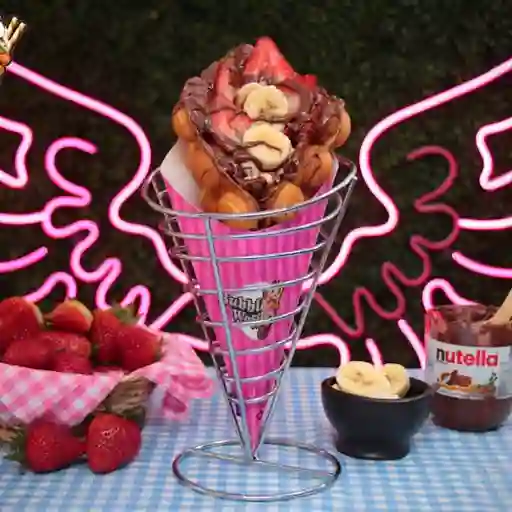 Waffle Nutella Y Fruta