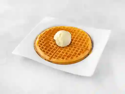 Waffle Sencillo Con Helado