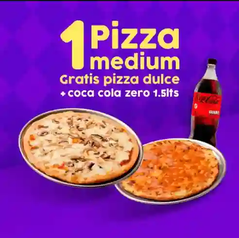 Pizza Medium + Small Dulce