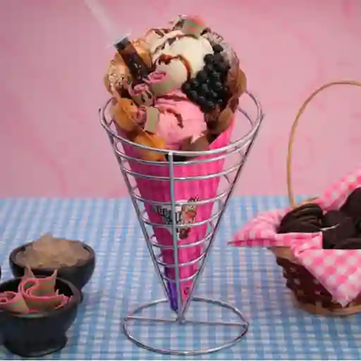 Waffle 2 Bolas De Helado