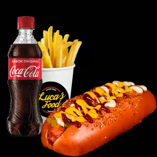Americano Con Papas Y Gaseosa