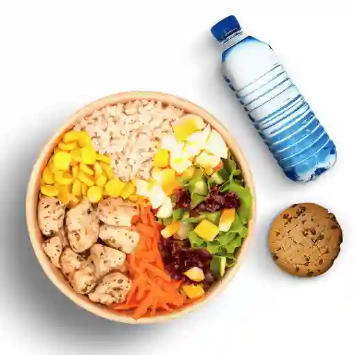 Grande Bowl Con Bebida Y Postre