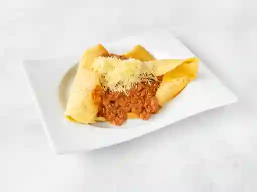 Crepe De Boloñesa, Jamón Y Queso