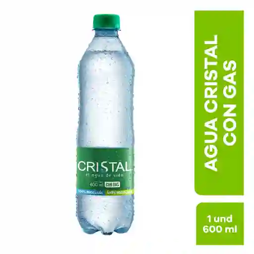 Agua Cristal Con Gas Pet 600 Ml