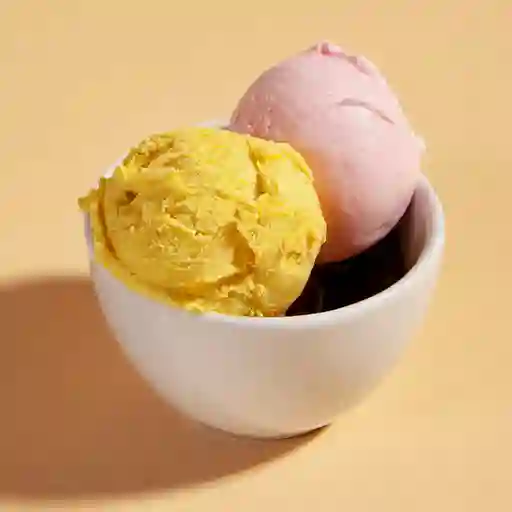 Vaso De Dos Sabores De Helado