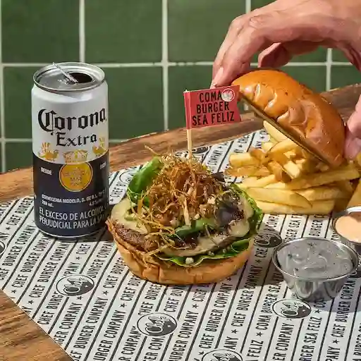 Combo Wtf! Burger Y Corona