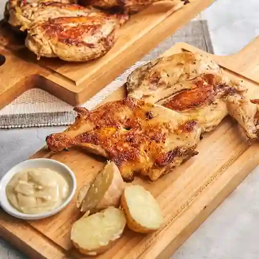 2 Medios Pollos Asados