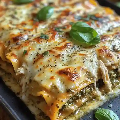 Pasticho De Pollo Champiñon Al Pesto