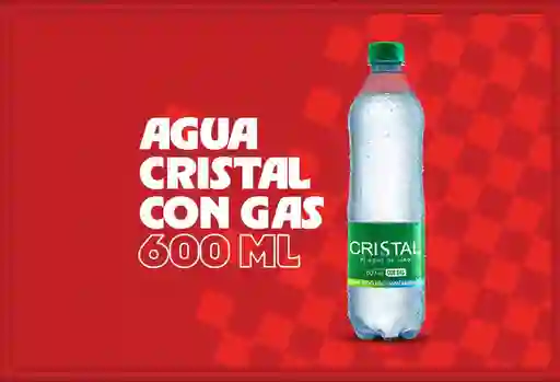 Agua Cristal Con Gas 600ml 