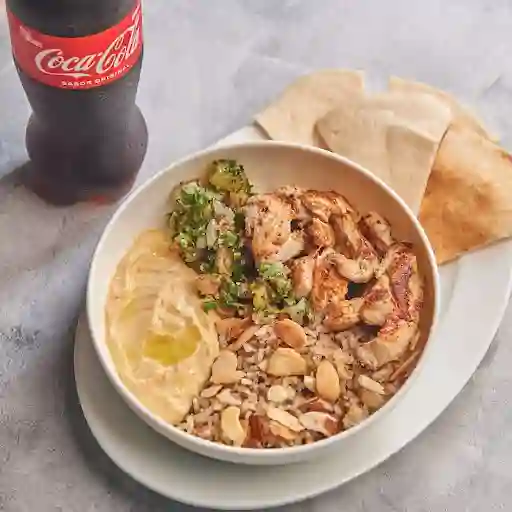 Bowl De Pollo Árabe + Bebida