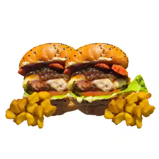 2x1 Burgermonster + 2 Papas