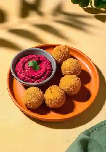 Albóndigas De Berenjena & Hummus