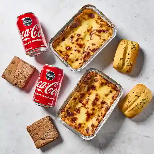 Combo 2 Lasagnas,bebidas & Brownies